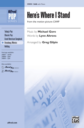 Heres Where I Stand SAB Mixed voices