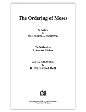 Ordering Of Moses The SATB Large-scale choral works