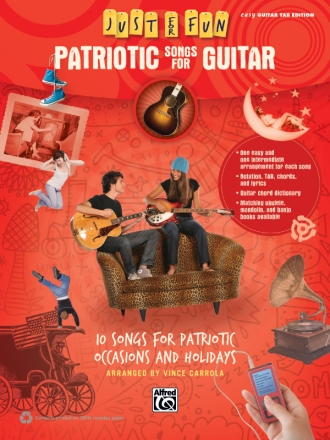 JFF Patriotic Songs For Guitar GTAB Mixed Folio