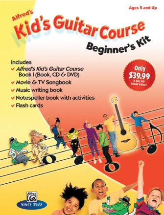 Kids Guitar Course Beginner Kit Box Guitar teaching (pop)