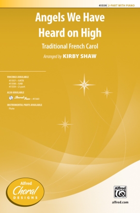 Angels We Have Heard On High 2 PT 2-Part, Unison and Equal Voice