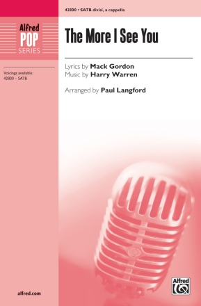 More I See You, The SATB Div A Cap Mixed voices