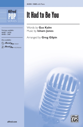 It Had To Be You SAB Mixed voices