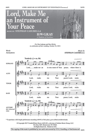 Lord Make Me Instrument Of Peace SATB Mixed voices