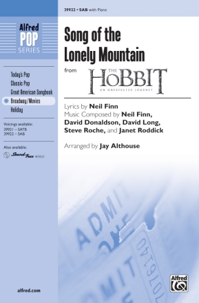 Song Of The Lonely Mountain SAB Mixed voices