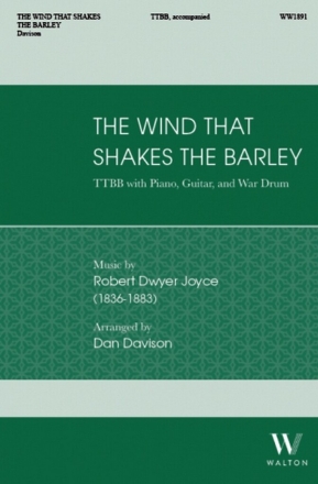 The Wind that Shakes the Barley TTBB, Piano, Guitar and War Drum Choral Score