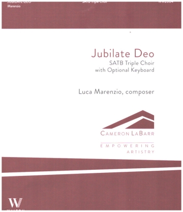 Jubilate Deo for mixed triple choir with opt. keyboard choral score