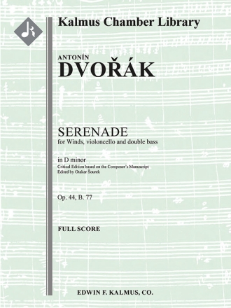 Serenade for Winds D Min, op 44, B. 77 Full Orchestra