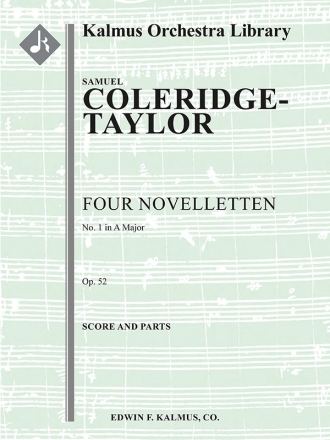 4 Novelletten No.1 op.52 in A Major for string orchestra (triangle and tambourin ad lib.) score and parts