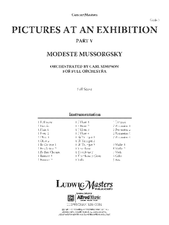 Pictures at an Exhibition Pt 5 (c/b sc) Scores