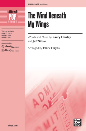 Wind Beneath My Wings SATB Mixed voices
