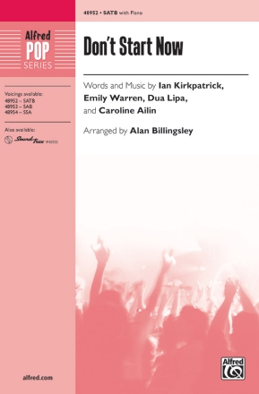 Dont Start Now SATB Mixed voices