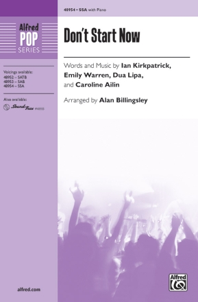 Dont Start Now SSA Upper voices