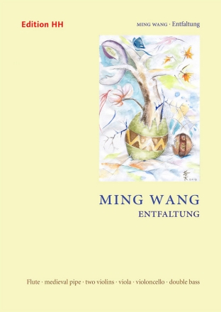 Entfaltung flute, medieval pipe, two violins, viola, violoncello, double  bass Full score and  parts