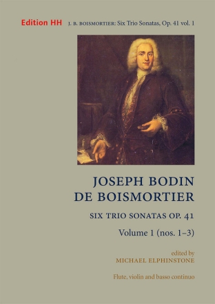 Six Trio Sonatas, Op. 41, vol 1 flute, violin & basso continuo Full score and  parts