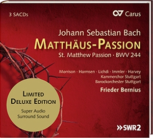 Matth�us-Passion Soli, Coro SATB/SATB, Soprano in ripieno (Cantus-firmus-Chor f�r Sopran), 2 Orchester: I: 2 Blfl, 2  CD
