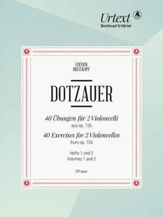 40 bungen aus op.126 Hefte 1 und 2 fr 2 Violoncelli Set (2 Bnde)