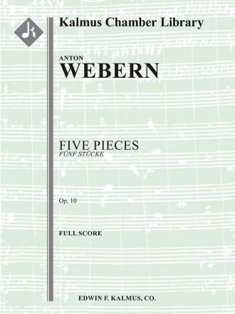 Five Pieces (Funf Stucke) Op 10 (f/o sc) Full Orchestra