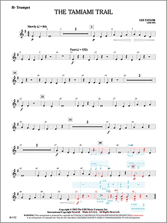 The Tamiami Trail (c/b score) Symphonic wind band