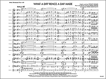 What a Diff'rence a Day Made (j/e score) Jazz band