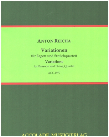 Variationen fr Fagott und Streichquartett Partitur und Stimmen
