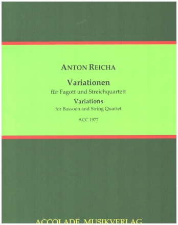 Variationen fr Fagott und Streichquartett Partitur und Stimmen