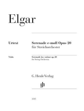 Serenade e-moll op. 20 fr Streichorchester Streichorchester Viola