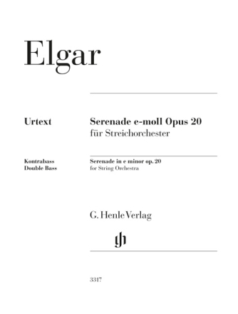 Serenade e-moll op. 20 fr Streichorchester Streichorchester Kontrabass