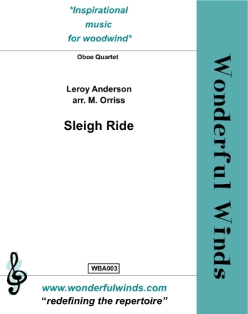 Sleigh Ride for oboe quartet score and parts