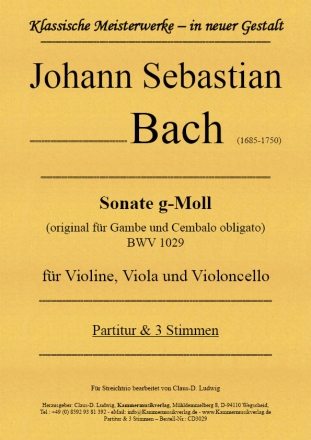 Sonate g-Moll f�r Violine, Viola und Violoncello