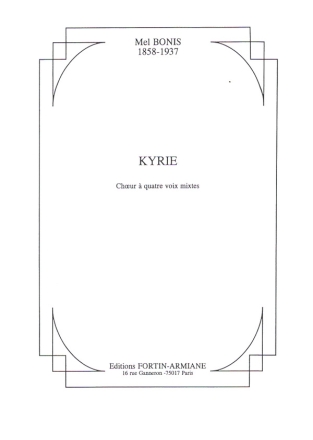 Kyrie  pour choeur � 4 voix mixte et piano partition