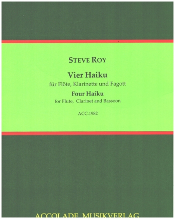 4 Haiku fr Flte, Klarinette und Fagott Partitur und Stimmen