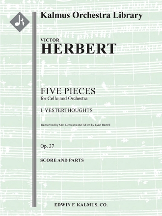 Five Pieces  for Cello and Orchestra score and parts
