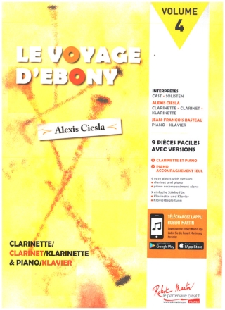 Le Voyage d'Ebony Vol.4  (+APP) pour clarinette et piano
