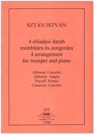 4 Arrangements  for trumpet and piano