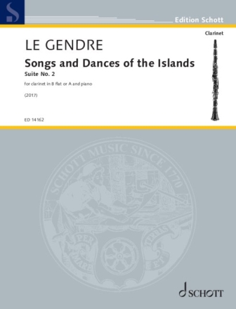 Songs and Dances of the Islands (Suite No. 2, 2017) for clarinet in bb or A and piano