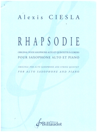 Rhapsodie pour saxophone alto et piano