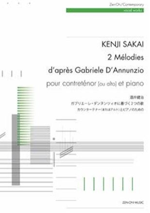 2 Mlodies d'Aprs Gabriele d'Annunzio Countertenor und Klavier Sing- und Spielpartitur