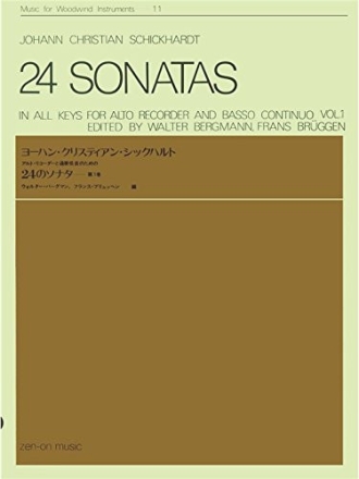 24 Sonatas Alt-Blockflte und Basso continuo