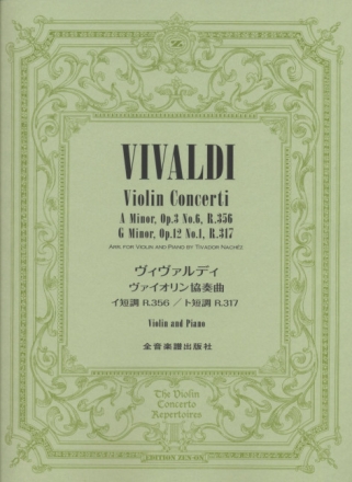Violin Concerti Violine und Klavier