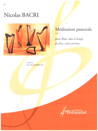 Mditation pastorale op.157 pour flute, alto et harpe partition et parties