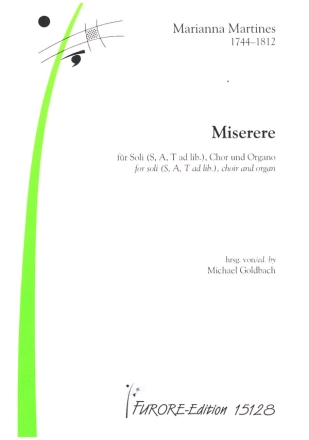 Miserere fr Soli (SAT ad lib.), gem Chor und Orchester Chorpartitur (la)