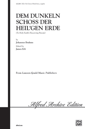 Dem Dunkeln Schoss Der Heil SATB Mixed voices