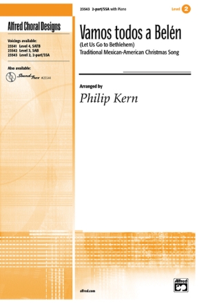Vamos todos a Belen 2-part/SSA 2-Part, Unison and Equal Voice
