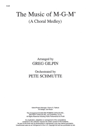 Music Of MGM Mixed voices