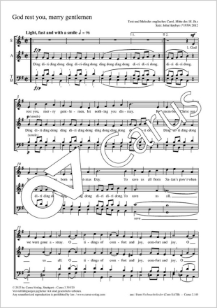 God rest you merry Gentlemen Coro SATB Partitur