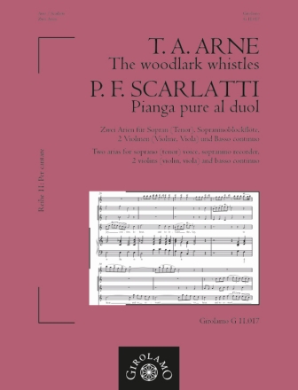 2 Arias fr Sopran (Tenor), Sopraninobfl, 2 Vl (Vl,Va), B.c. Partitur und Stimmen