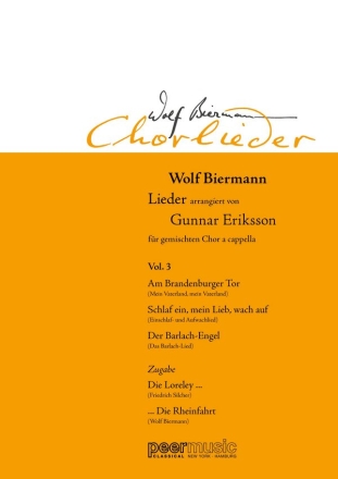Wolf-Biermann-Chorlieder Band 3 fr gem Chor a cappella Partitur