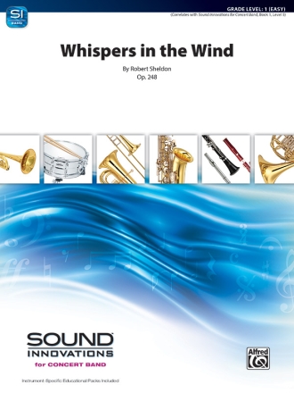 Whispers in the Wind op. 248 for concert band score and parts