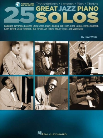 25 Great Jazz Piano Solos Klavier Buch + Online-Audio